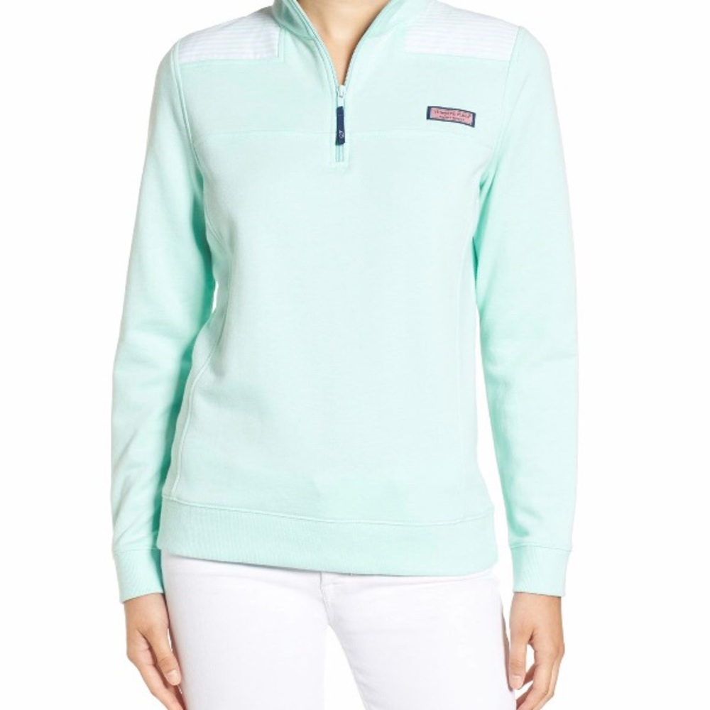Mint Green Vineyard Vines Quarter Zip Pullover